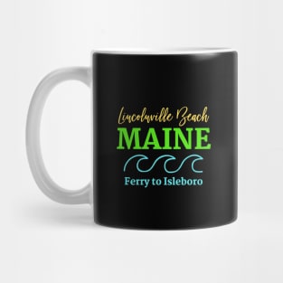 Retro Style Lincolnville Beach Maine Ferry Shirt Mug